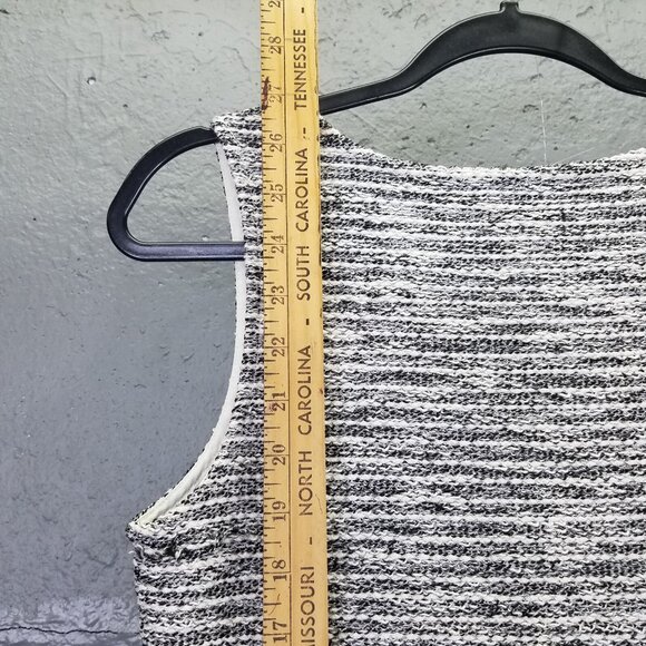 Sanctuary Vest Tank Top Women S Mixed Media Pullover Grey Tweed Sheer Hi-Low Hem - Picture 11 of 12